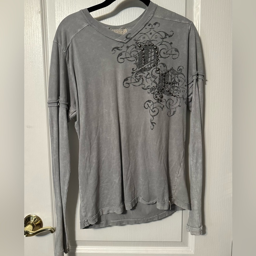 Grunge long sleeve Layered shirt Affliction style